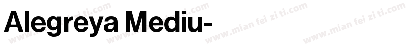 Alegreya Mediu字体转换